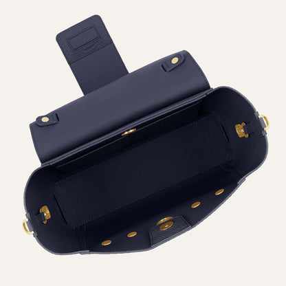 Tansy Top Handle | Navy with Gold hardware
