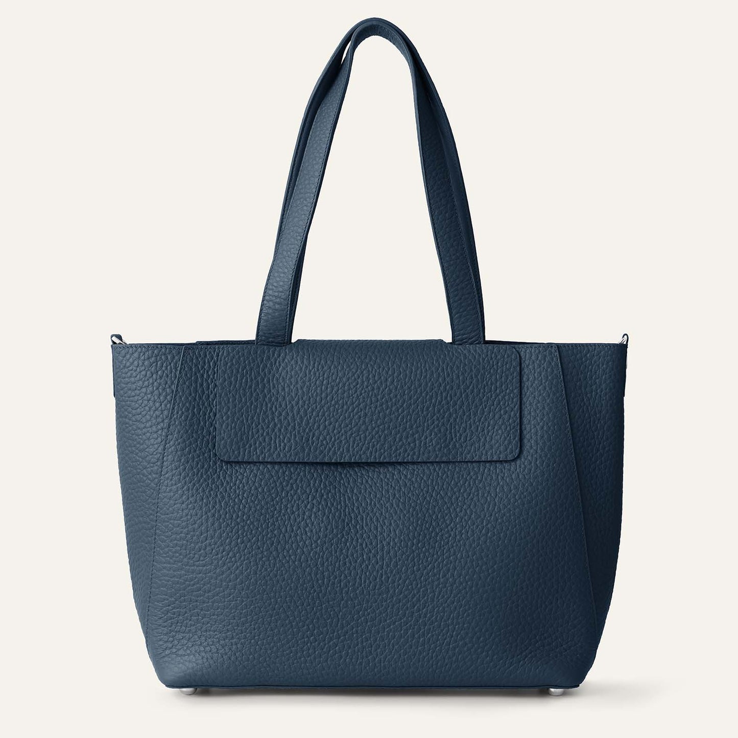 Sarah Tote - Bicouture | Navy Bicouture with Silver hardware
