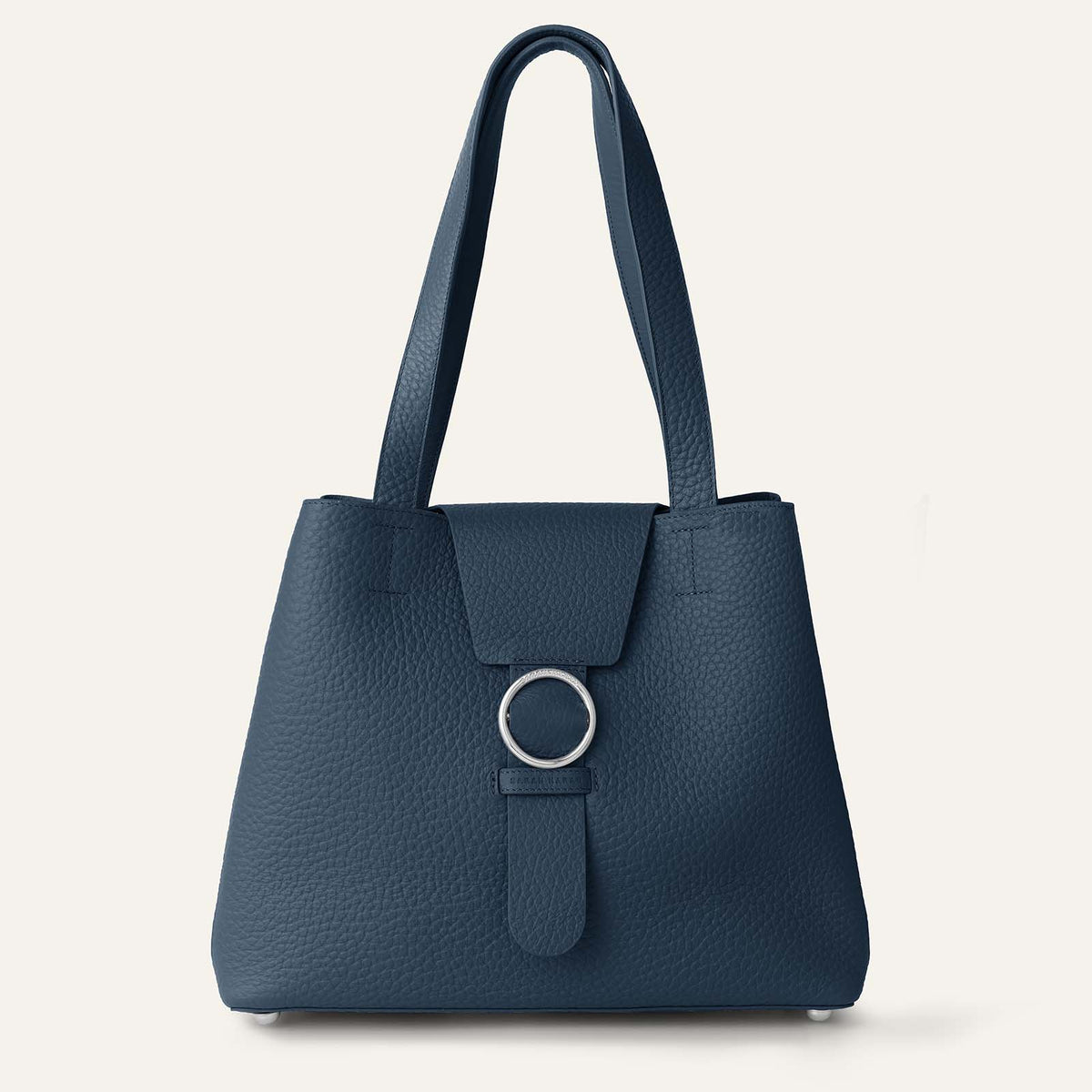 Gardenia Tote | Navy Bicouture with Silver hardware