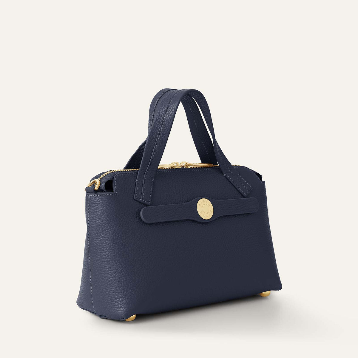 Mini J | Navy with Gold hardware