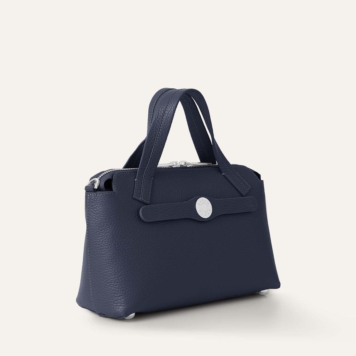 Mini J | Navy with Silver hardware