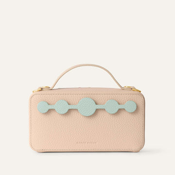 Marie Handbag | Nude & Spearmint with Gold hardware