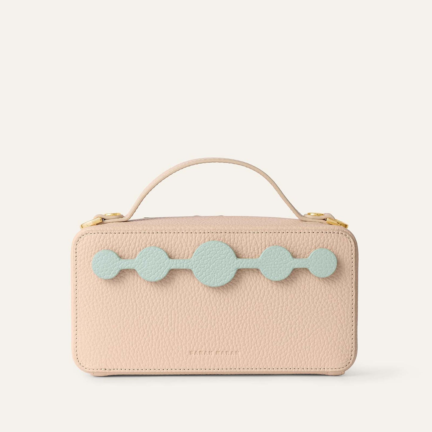 Marie Handbag | Nude & Spearmint with Gold hardware