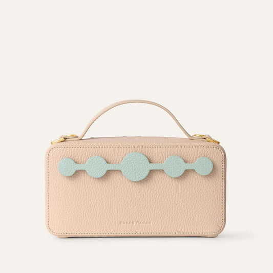 Marie Handbag | Nude & Spearmint with Gold hardware