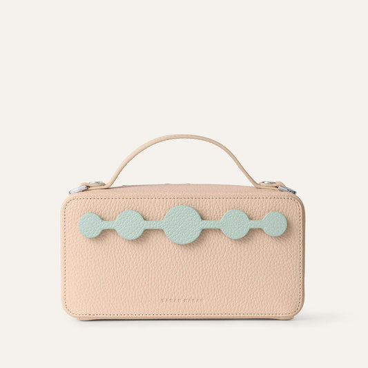 Marie Handbag | Nude & Spearmint with Silver hardware