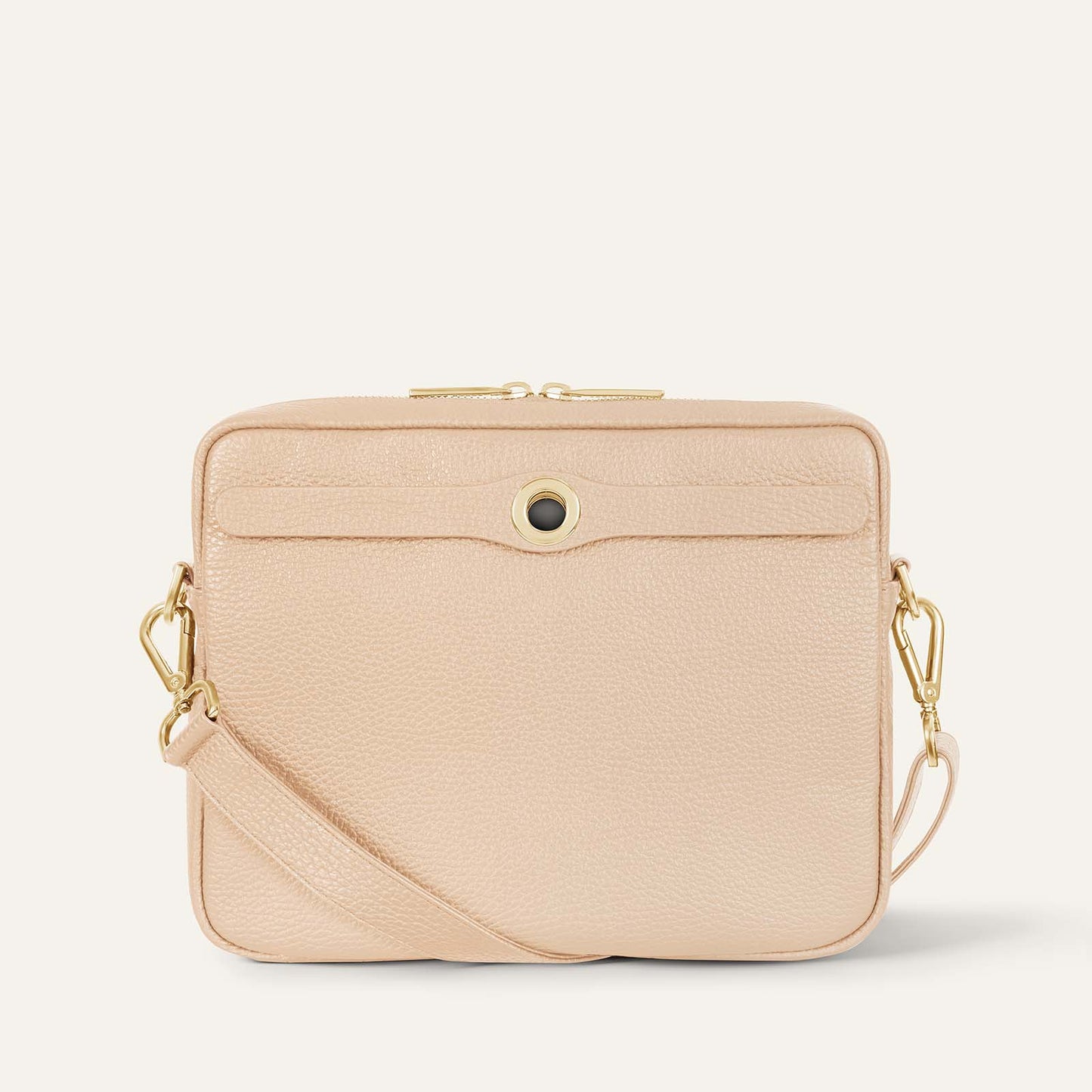 Mia Crossbody | Nude with Gold hardware
