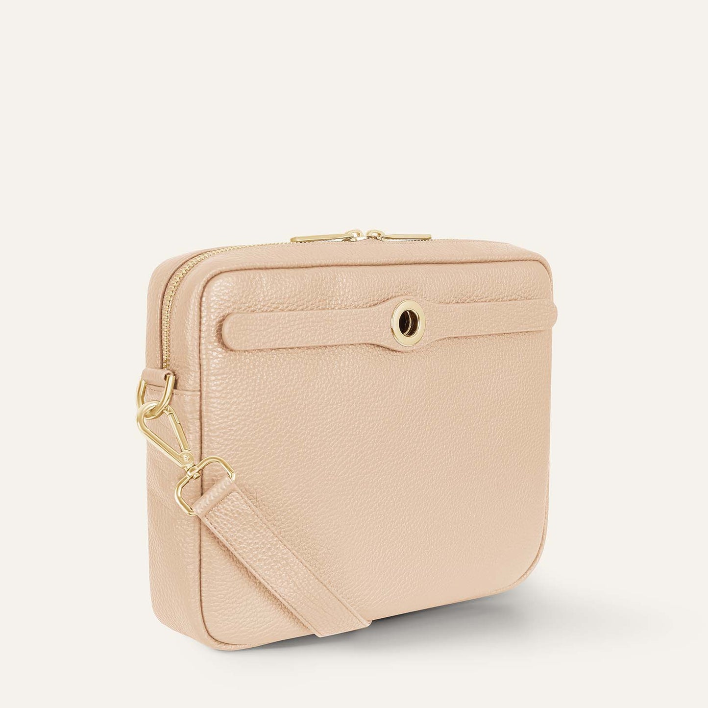 Mia Crossbody | Nude with Gold hardware
