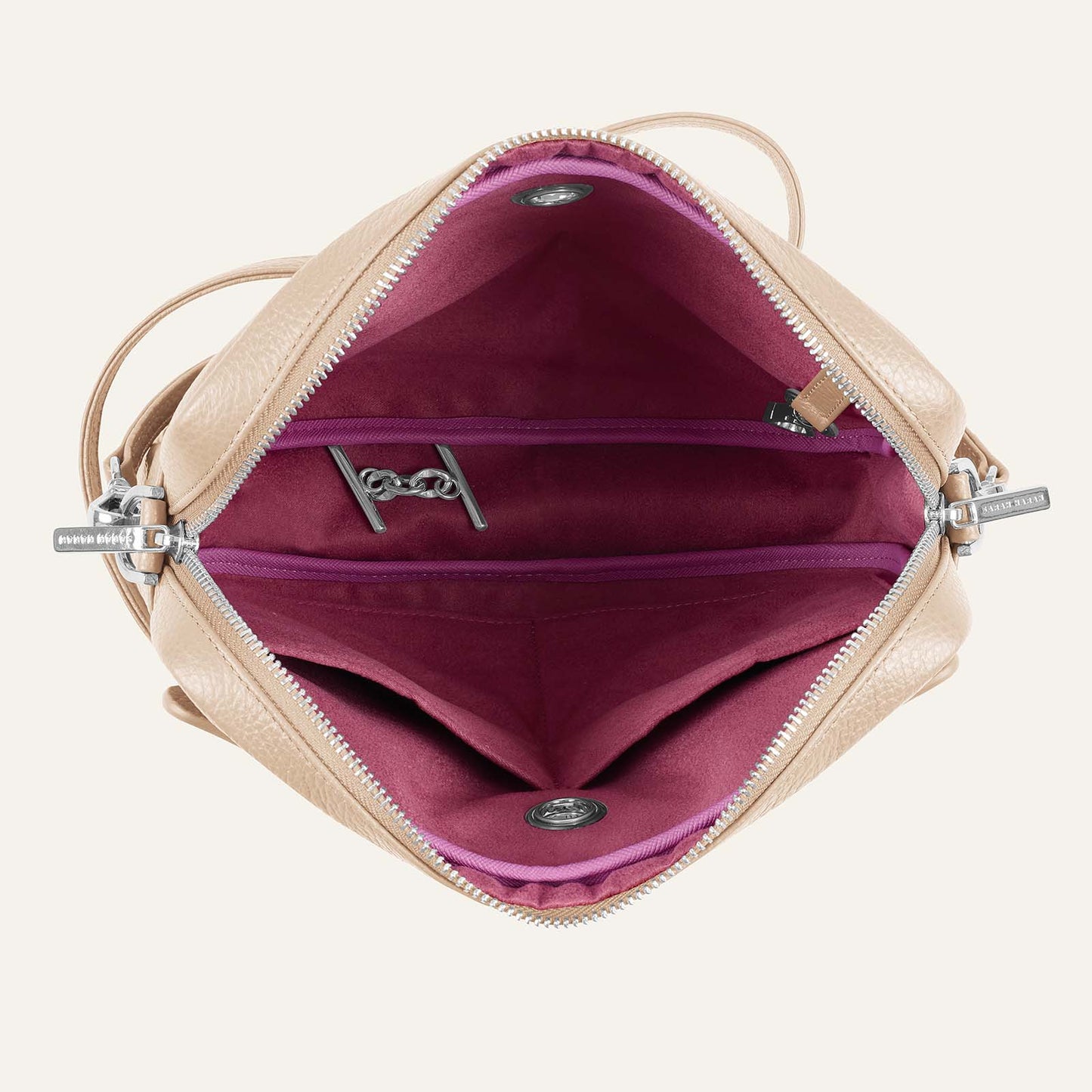 Mia Crossbody | Nude with Silver hardware