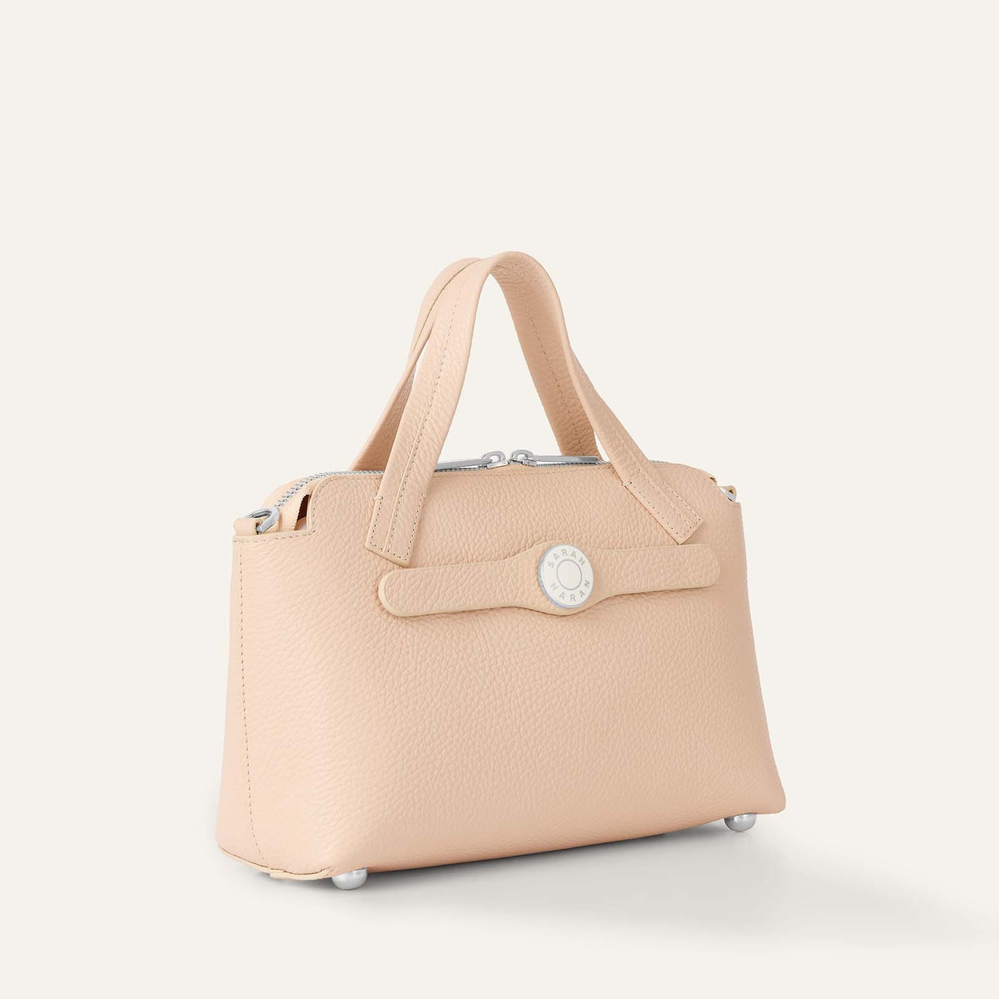 Mini J | Nude with Silver hardware