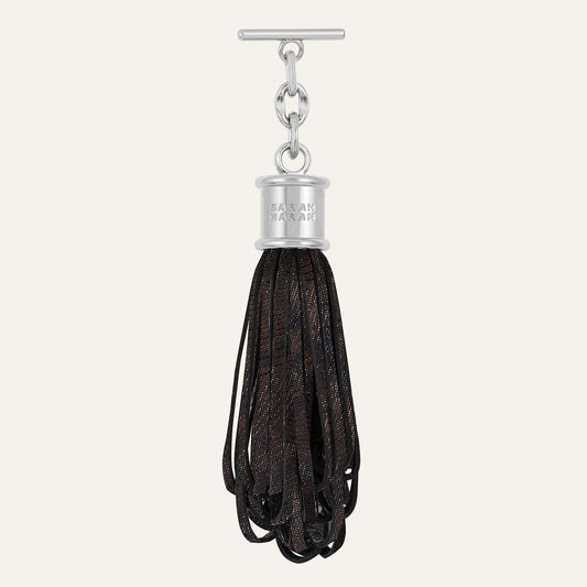Pompom Tassel | Orbit with Silver hardware