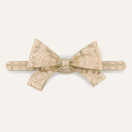 Bijoux Bow Classic | Plaid Gold with Gold hardware