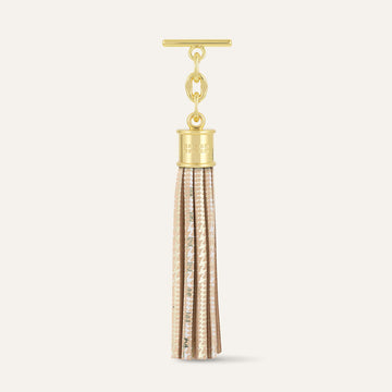 Capsule Tassel | Plaid Gold with Gold hardware