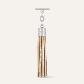 Capsule Tassel Classic | Plaid Gold with Silver hardware