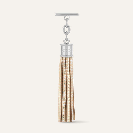 Capsule Tassel Classic | Plaid Gold with Silver hardware