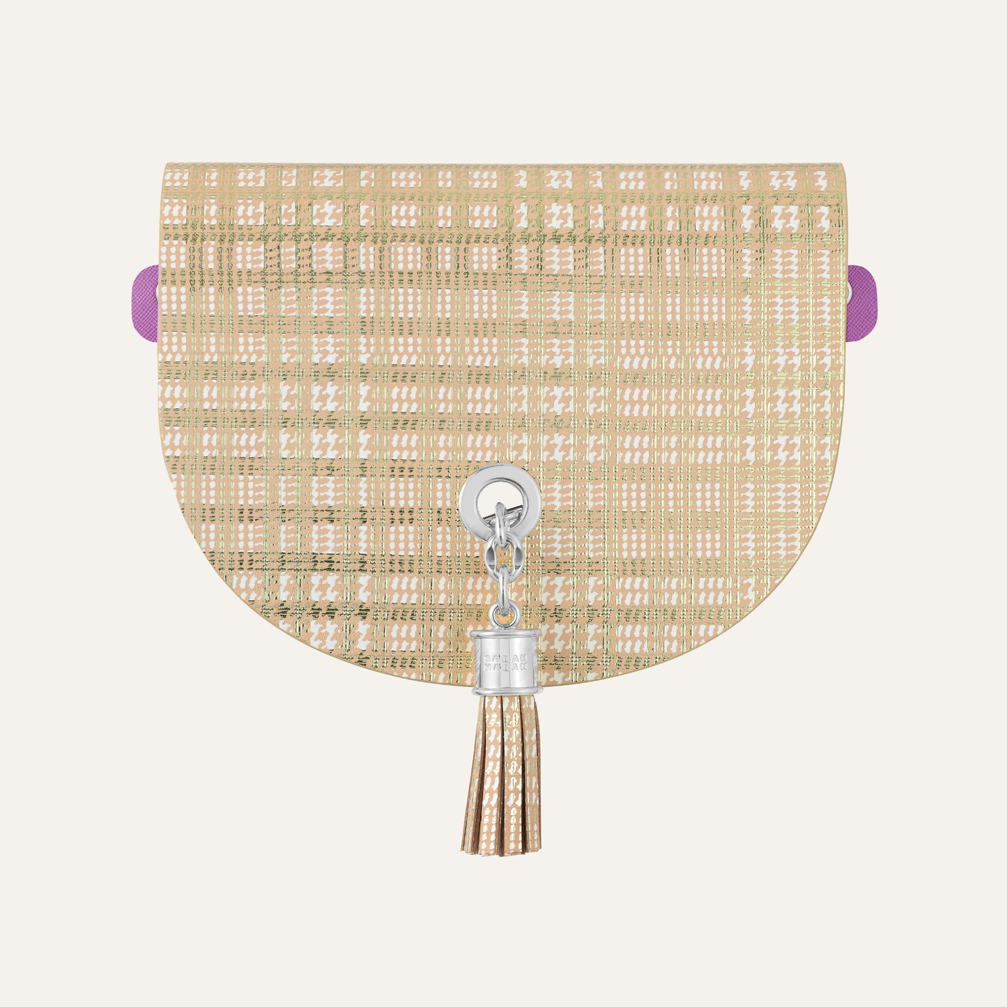 Flap Set Universal | Plaid Gold with Silver hardware