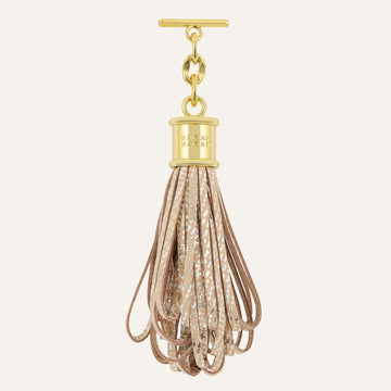 Lantern Tassel | Plaid Gold with Gold hardware