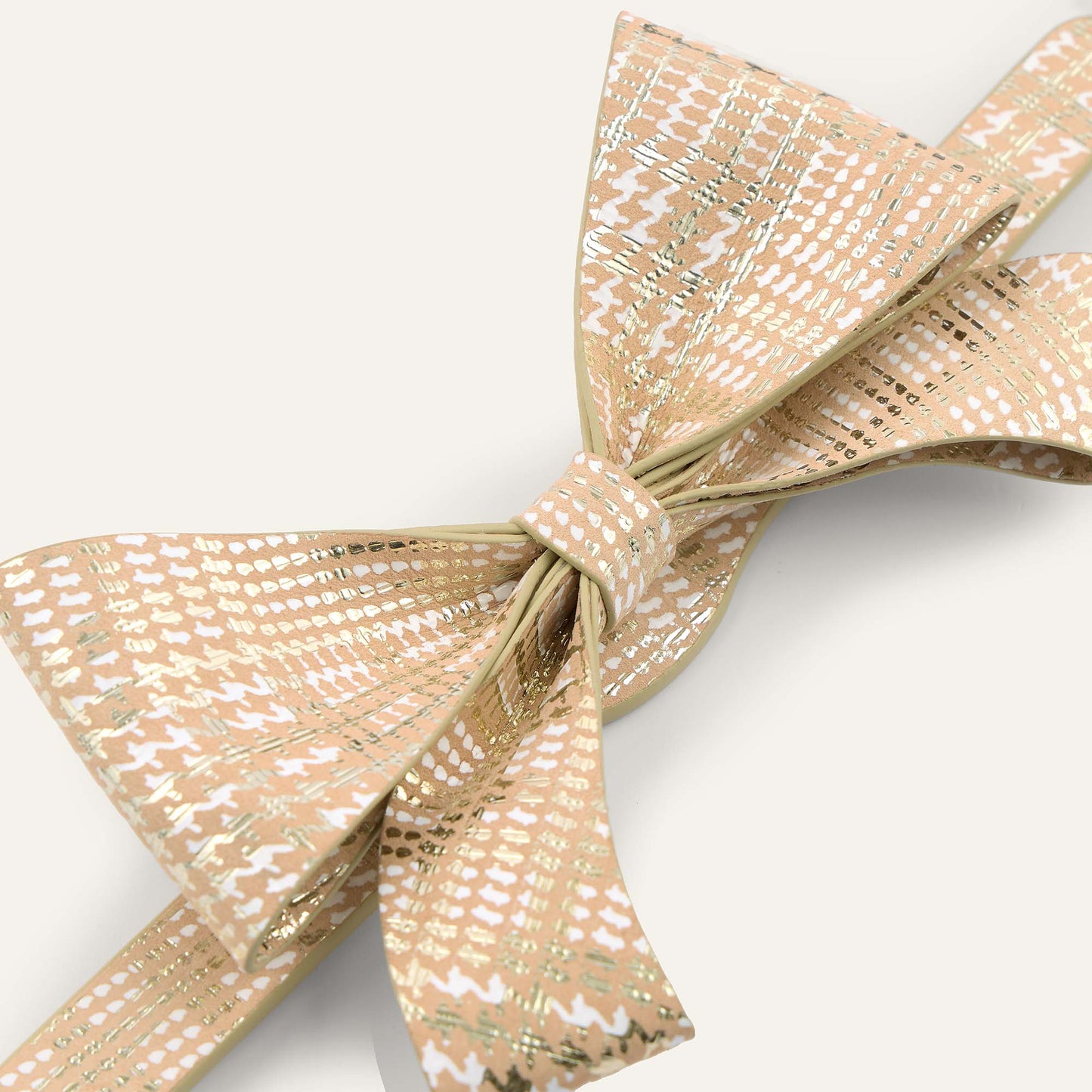 Bijoux Bow Mini | Plaid Gold with Gold hardware