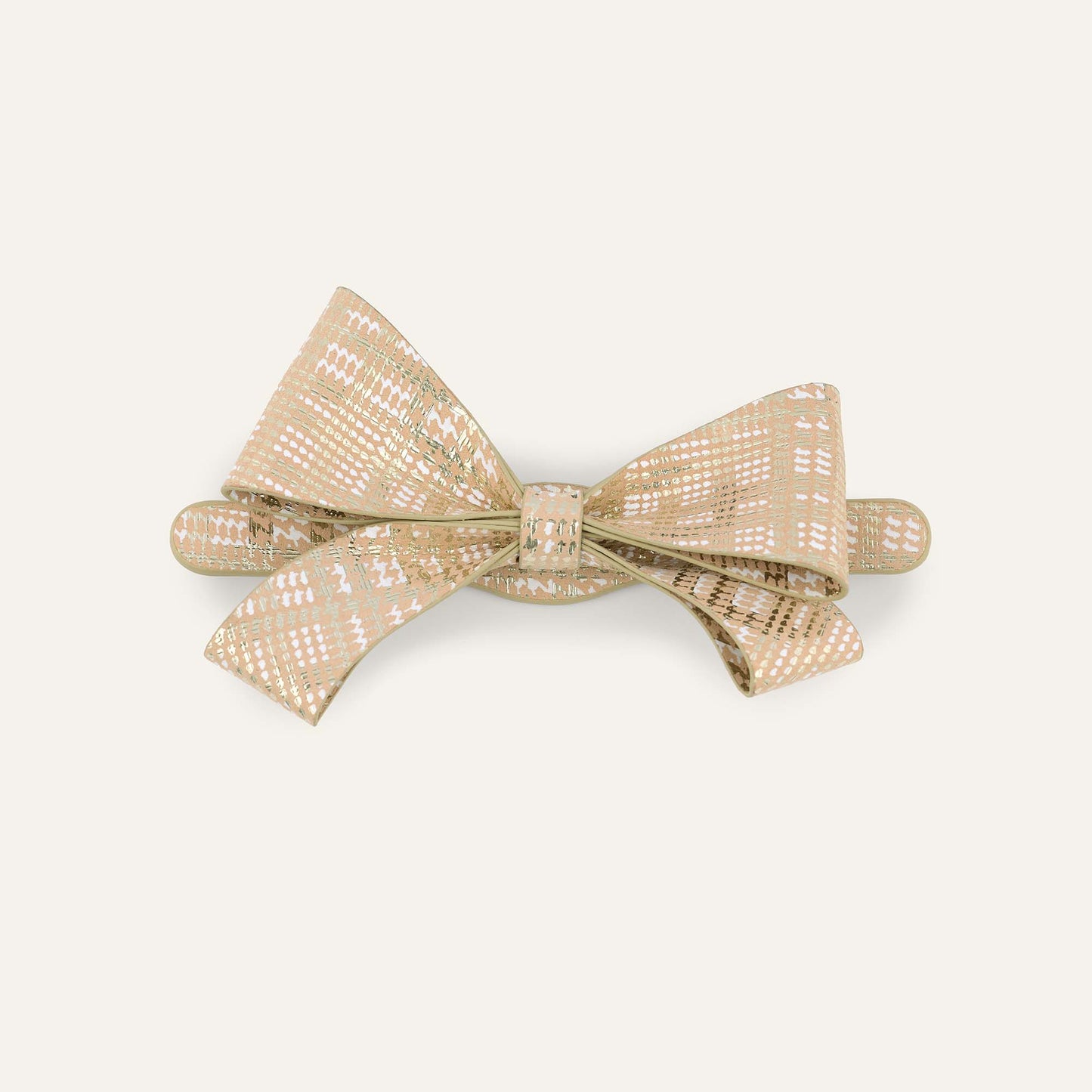 Bijoux Bow Mini | Plaid Gold with Gold hardware