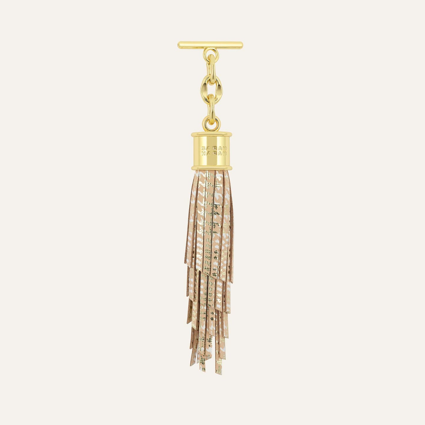 Feather Capsule Tassel Mini | Plaid Gold with Gold hardware