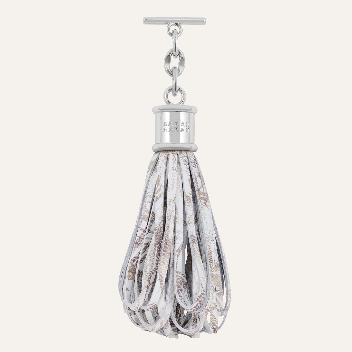 Lantern Tassel | Palms with Silver hardware