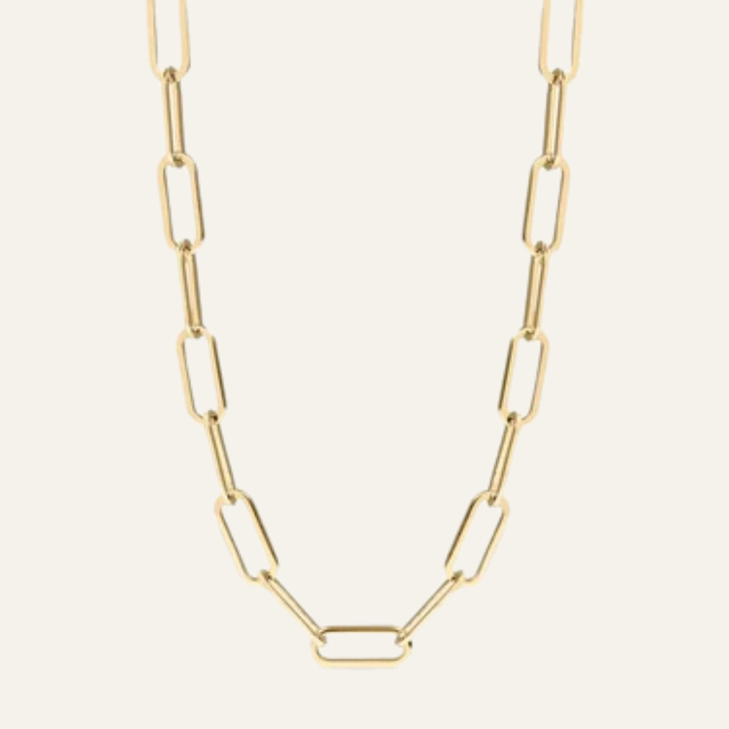 Paperclip Chain Necklace | with Gold hardware