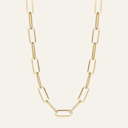 Paperclip Chain Necklace | with Gold hardware