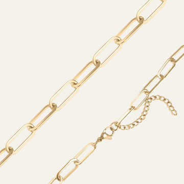 Paperclip Chain Necklace | with Gold hardware