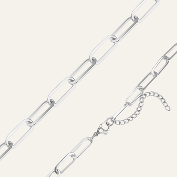 Paperclip Chain Necklace | with Silver hardware