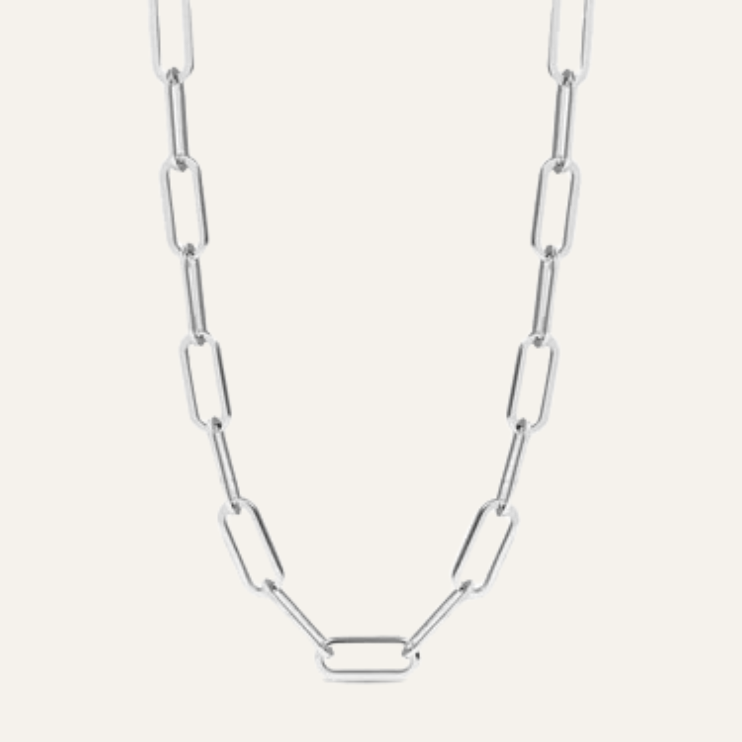 Paperclip Chain Necklace | with Silver hardware