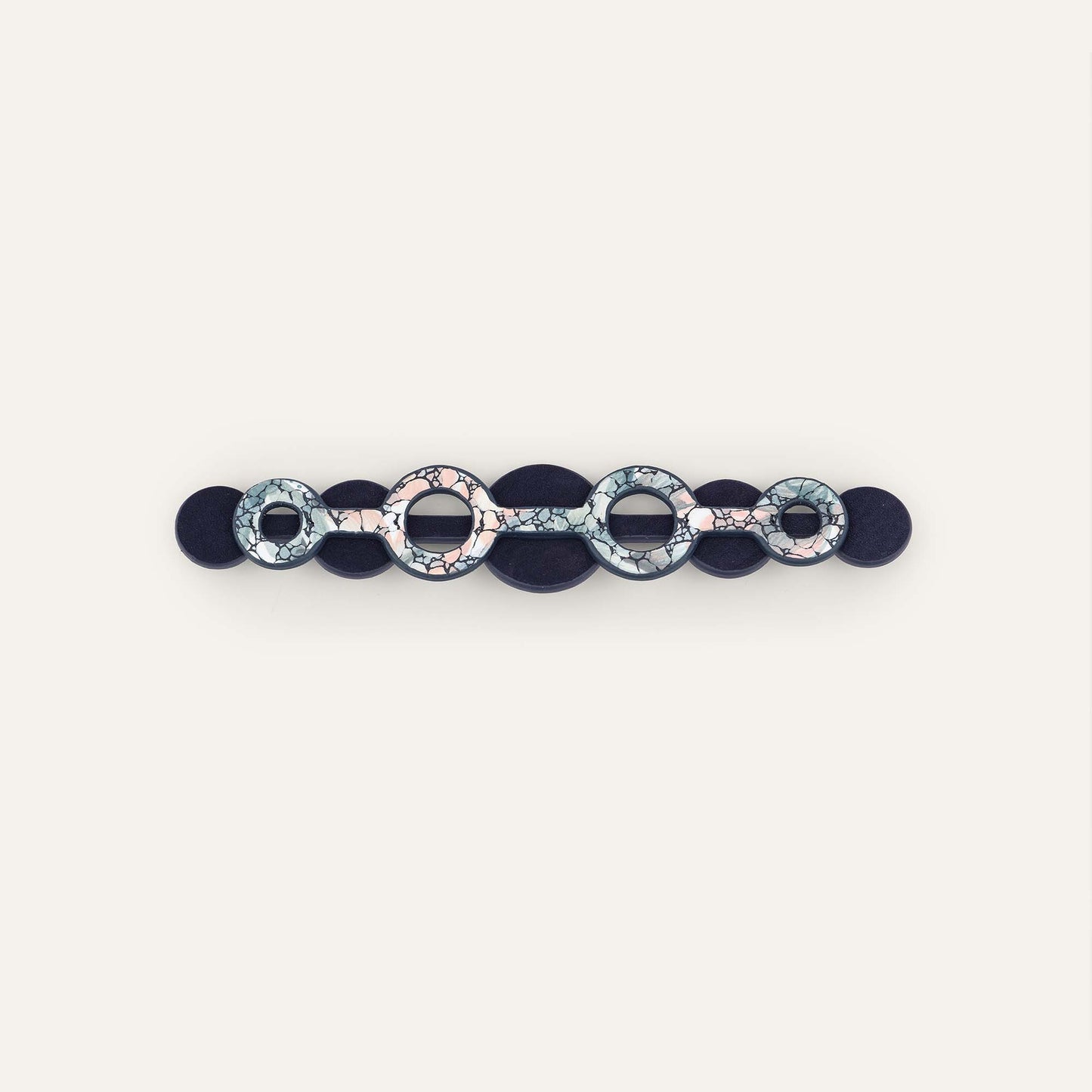 Deco Duo Mini | Peach Mosaic with Gold hardware