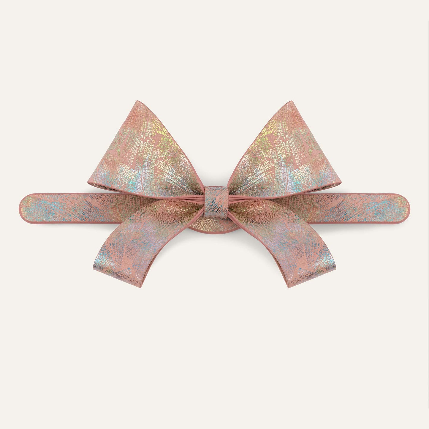 Bijoux Bow Classic | Peach Strokes with Gold hardware