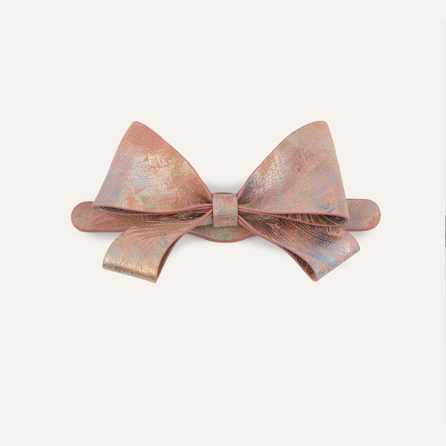 Bijoux Bow Mini | Peach Strokes with Gold hardware