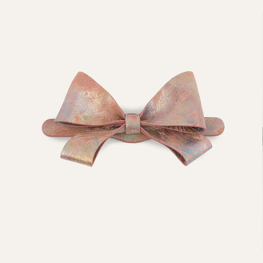 Bijoux Bow Mini | Peach Strokes with Gold hardware