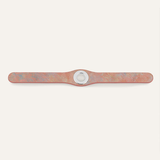 Deco Classic | Peach Strokes with Silver hardware