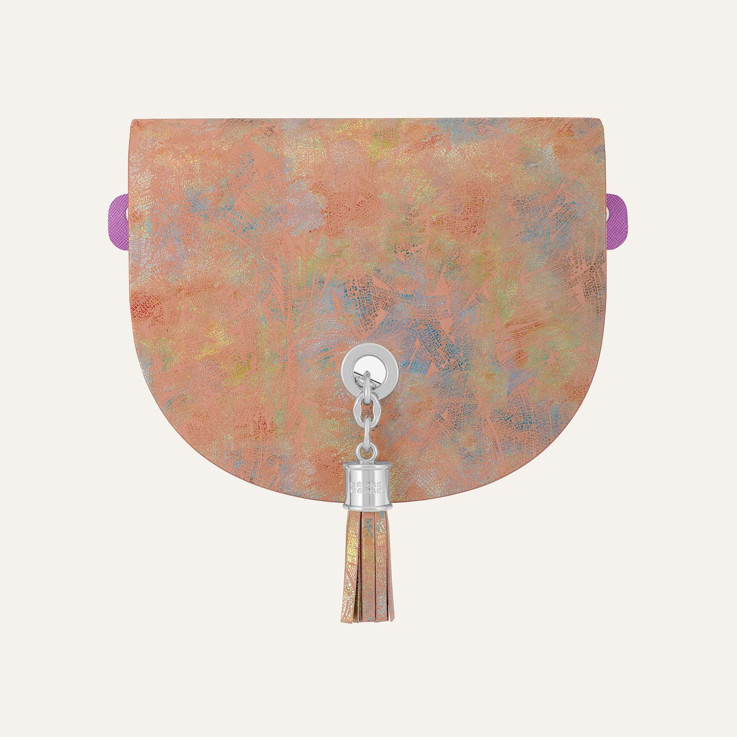 Flap Set Universal | Peach Strokes with Silver hardware