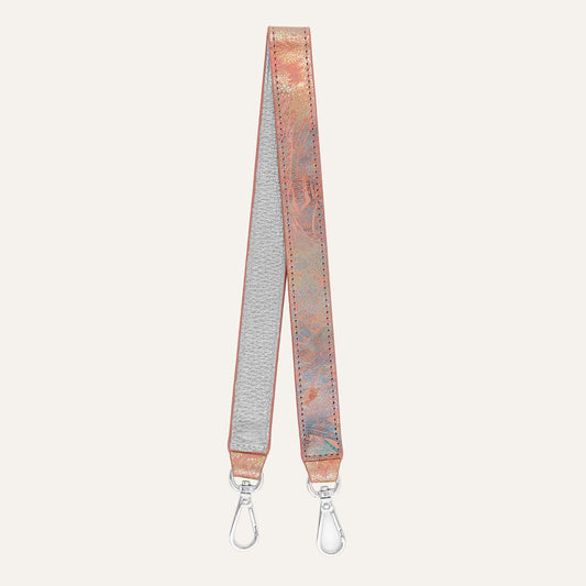 Grabette Handle | Peach Strokes with Silver hardware