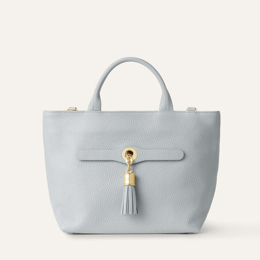 Dahlia Mini Tote | Pearl Grey with Gold hardware