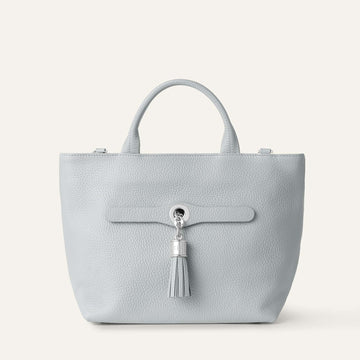 Dahlia Mini Tote | Pearl Grey with Silver hardware