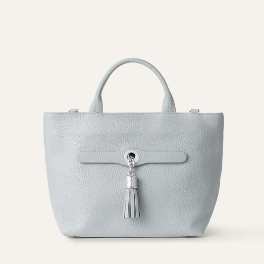 Dahlia Mini Tote | Pearl Grey with Silver hardware