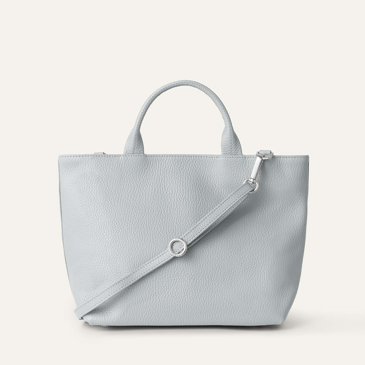Dahlia Mini Tote | Pearl Grey with Silver hardware