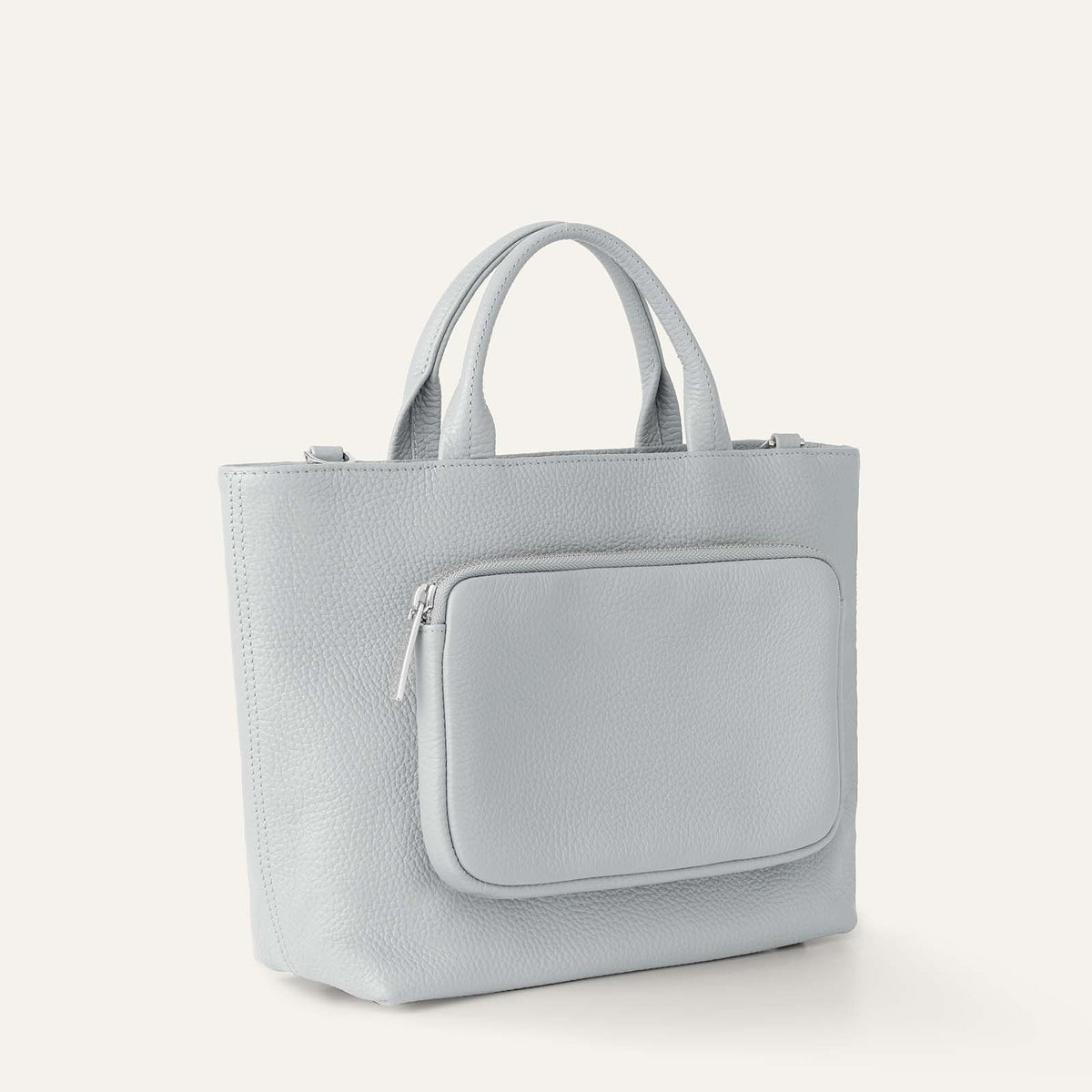 Dahlia Mini Tote | Pearl Grey with Silver hardware