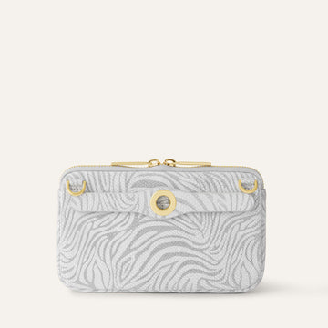 Millie Clutch Bag | Pearl Waves with Gold hardware