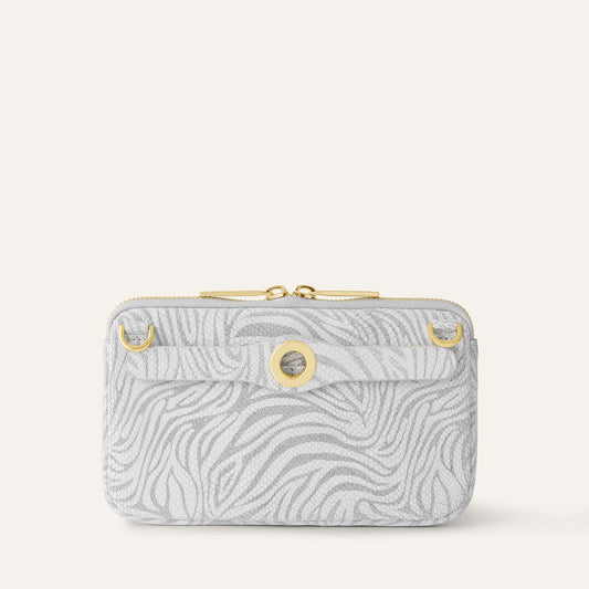 Millie Pouch | Pearl Waves with Gold hardware