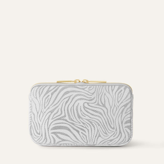 Millie Clutch Bag | Pearl Waves with Gold hardware