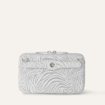 Millie Clutch Bag | Pearl Waves with Silver hardware