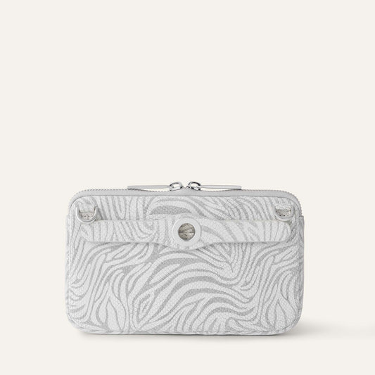 Millie Pouch | Pearl Waves with Silver hardware