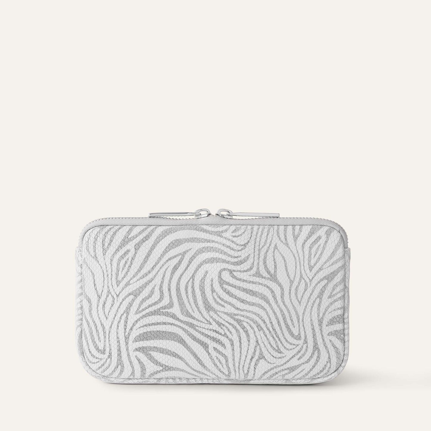 Millie Pouch | Pearl Waves with Silver hardware