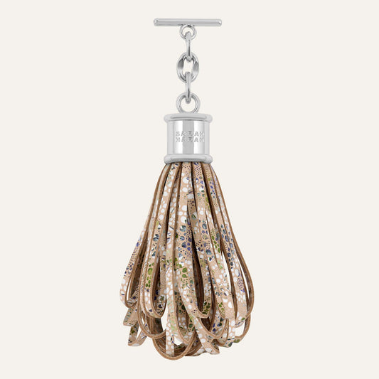 Lantern Tassel | Petal Bloom with Silver hardware