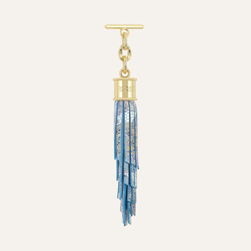 Feather Tassel Mini | Petal Mosaic with Gold hardware