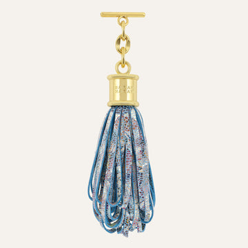 Lantern Tassel | Petal Mosaic with Gold hardware